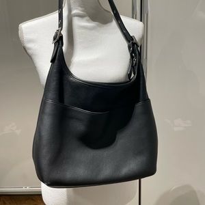 Black leather Coach bag